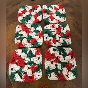 NWT Knana Knots, Granny Squares, Lot Set of 6, coasters, project craft supplies
